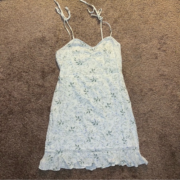 PacSun Light Blue Floral Mini Dress - Picture 1 of 4